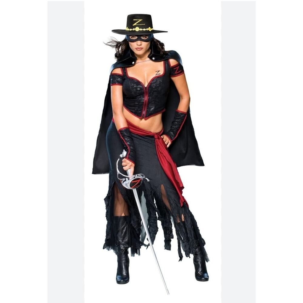 Secret Wishes Lady Zorro Halloween Costume Cosplay Adult Size M